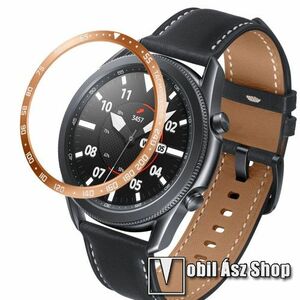 Okosóra lünetta védő rozsdamentes acél - a másodpercmutató segítségével a tachymeter skáláról leolvashatod az óránkénti átlagsebességet - ROSE GOLD - SAMSUNG Galaxy Watch3 45mm (SM-R845F) kép