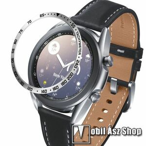 Okosóra lünetta védő rozsdamentes acél - a másodpercmutató segítségével a tachymeter skáláról leolvashatod az óránkénti átlagsebességet - EZÜST - SAMSUNG Galaxy Watch3 41mm (SM-R855F) kép