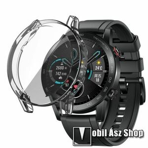 Okosóra szilikon védő tok / keret - ÁTLÁTSZÓ - Szilikon előlapvédő is! - HUAWEI Honor MagicWatch 2 46mm kép