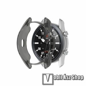 Okosóra szilikontok - ÁTTETSZŐ FEKETE - SAMSUNG Galaxy Watch3 41mm (SM-R855F) kép