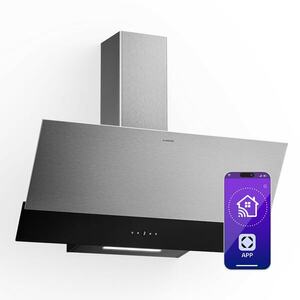 Klarstein Verosteel páraelszívó, Elegáns, minimalista, nagy teljesítményű, A energiaosztály, 624 m³/h, 90 cm kép