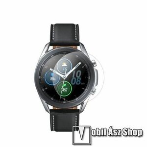 Okosóra előlap védő karcálló edzett üveg - 1db - 0.3mm, 9H, A képernyő sík részét védi - SAMSUNG Galaxy Watch3 45mm (SM-R845F) kép