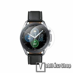 Okosóra előlap védő karcálló edzett üveg - 1db - 0.3mm, 9H, A képernyő sík részét védi - SAMSUNG Galaxy Watch3 41mm (SM-R855F) kép