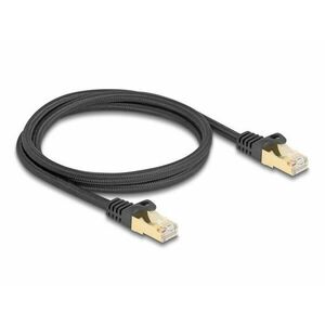 Delock RJ45 hálózati kábel fonott borítással Cat.6A S/FTP apa - a... kép