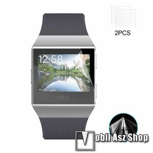 Okosóra előlap védő karcálló edzett üveg - 2db - 0.3mm, 9H, A képernyő sík részét védi - Fitbit Ionic kép