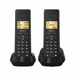 Gigaset PURE DUO 200 fekete dect telefon kép