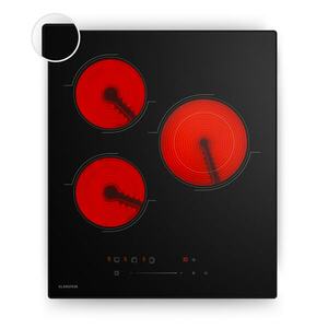 Klarstein Velaire üvegkerámia főzőlap, elegáns, minimalista, kompakt, 3 főzőzóna, 4100 W, 45 cm kép