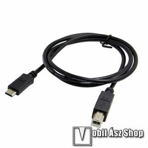 Adatátvitel adatkábel - USB 2.0 B / USB 3.1 Type-C, nyomtató kábel, 1m hosszú, 10W - FEKETE kép