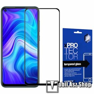 Xpro előlap védő karcálló edzett üveg - FEKETE - 9H, 0, 33mm, A teljes felületén tapad - Xiaomi Redmi Note 9 / Xiaomi Redmi 10X 4G - A TELJES KIJELZŐT VÉDI! - GYÁRI kép