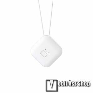 Hordozható nyakba akasztható légtisztító - 5 óra üzemidő, újratölthető akkumulátor - FEHÉR kép