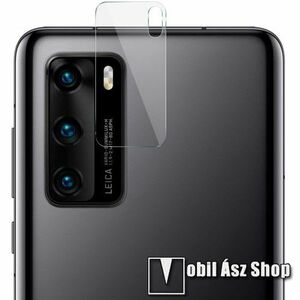 Kamera lencsevédő karcálló edzett üveg - 1db, 9H, 0, 33mm, Arc Edge - HUAWEI P40 kép