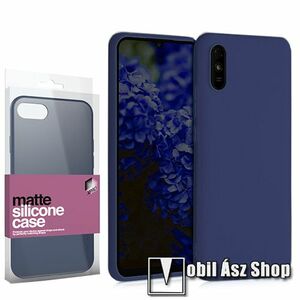 Xpro szilikon védő tok / hátlap - ULTRAVÉKONY! 0.33mm - MATT SÖTÉTKÉK - Xiaomi Redmi 9A / 9AT / 9i Sport / 9A Sport - GYÁRI kép