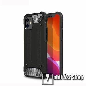 OTT! MAX DEFENDER műanyag védő tok / hátlap - FEKETE - szilikon belső, ERŐS VÉDELEM! - APPLE iPhone 12 mini kép