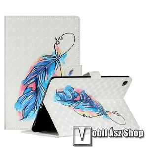 Notesz tok / mappa tok - MADÁRTOLL MINTÁS - asztali tartó funkciós, oldalra nyíló, rejtett mágneses záródás, bankkártyatartó zsebekkel, szilikon belső - SAMSUNG Galaxy Tab A7 10.4 (2020) (SM-T500/T505) / (2022) (SM-T509) kép