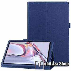 Notesz tok / mappa tok - SÖTÉTKÉK - asztali tartó funkciós, oldalra nyíló, tolltartó, műbőr belső - SAMSUNG Galaxy Tab A7 10.4 (2020) (SM-T500/T505) / (2022) (SM-T509) kép