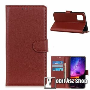 WALLET notesz tok / flip tok - BARNA - asztali tartó funkciós, oldalra nyíló, rejtett mágneses záródás, bankkártyatartó zseb, szilikon belső - Xiaomi Mi 10T 5G / Mi 10T Pro 5G / Redmi K30S kép