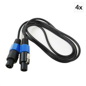 FrontStage PA kábel, 4-es szett, 2 m, törés elleni védelem, fekete kép