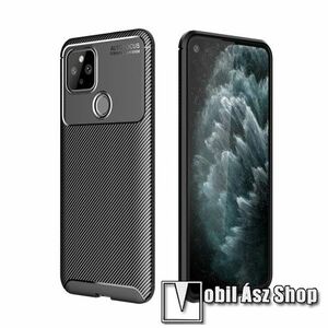 OTT! CARBON PRO szilikon védő tok / hátlap - FEKETE - karbon mintás, ERŐS VÉDELEM! - Google Pixel 5 kép