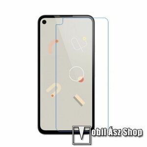 Képernyővédő fólia - Ultra Clear - 1db, törlőkendővel, A képernyő sík részét védi - Google Pixel 5 kép