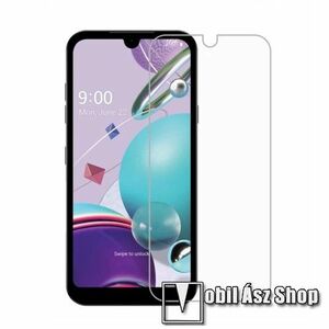 Előlap védő karcálló edzett üveg - 0, 33 mm vékony, 9H, Arc Edge, A képernyő sík részét védi - LG K31 / LG Q31 kép