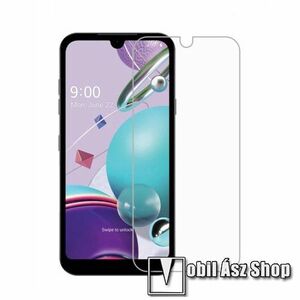 Előlap védő karcálló edzett üveg - 0, 33 mm vékony, 9H, Arc Edge, A képernyő sík részét védi - LG K31 / LG Q31 kép
