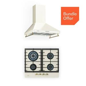 Klarstein Victoria 60 Duo Gázkészlet, Gázfőzőlap, Páraelszívó kép