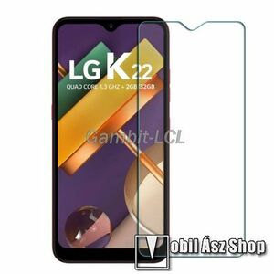 Előlap védő karcálló edzett üveg - 0, 33 mm vékony, 9H, Arc Edge, A képernyő sík részét védi - LG K22 kép