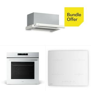 Klarstein Velaire indukciós főzőlap + Velaire beépített sütő + Velaire teleszkópos páraelszívó | 60 cm kép