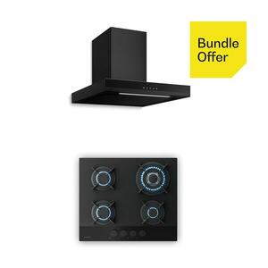 Klarstein Velaire gázfőzőlap + Velaire kürtős páraelszívó | Minimalista és elegáns | 60 cm kép