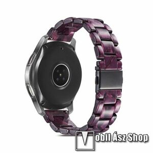 Okosóra műanyag szíj - LILA - csatos, 165mm hosszú, 22mm széles - SAMSUNG Galaxy Watch 46mm / Watch GT2 46mm / Watch GT 2e / Galaxy Watch3 45mm / Honor MagicWatch 2 46mm kép