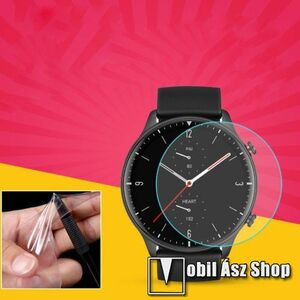 Xiaomi Amazfit GTR 2 43mm, TPU okosóra képernyővédő fólia, 1db, Clear, törlőkendővel kép