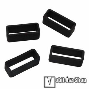 Okosóra szíj bújtató - 1db, szilikon, 20mm széles szíjakhoz, nem mérgező, mosható, A feltüntetett méret a bujtató belső szélességét jelöli! - FEKETE kép