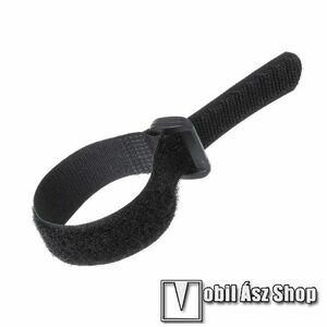 UNIVERZÁLIS biciklis / kerékpáros tépőzáras szorító / rögzítő heveder - 1db, állítható, 20 x 300mm - FEKETE kép