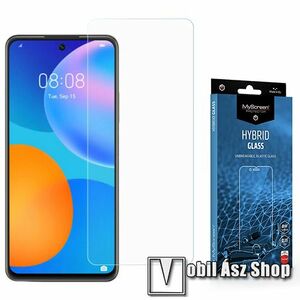 MYSCREEN HYBRIDGLASS Flexible 8H rugalmas edzett üveg képernyővédő fólia, 0, 15 mm vékony, a képernyő sík részét védi - ÁTLÁTSZÓ - HUAWEI P smart (2021) / HUAWEI Y7a / Honor 10X Lite - GYÁRI kép