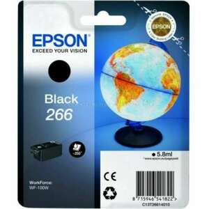 Epson 266 T2661 Black tintapatron eredeti 5, 8ml C13T26614010 Földgömb kép