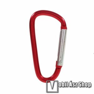 D-alakú alumínium karabiner - 1db - PIROS kép