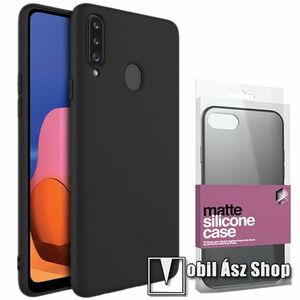 Xpro szilikon védő tok / hátlap - ULTRAVÉKONY! 0.33mm - MATT FEKETE - SAMSUNG Galaxy A20s (SM-A207F) - GYÁRI kép