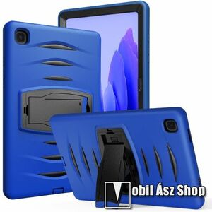 OTT! SHOCKPROOF STAND műanyag védő tok / hátlap - KÉK - szilikon betétes, asztali tartó funkciós, három rétegű, ERŐS VÉDELEM! - SAMSUNG Galaxy Tab A7 10.4 (2020) (SM-T500/T505) / (2022) (SM-T509) kép