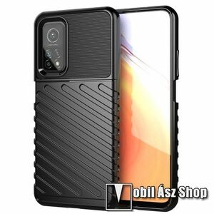 OTT! THUNDER SERIES szilikon védő tok / hátlap - 3D textúrált mintás, ERŐS VÉDELEM - FEKETE - Xiaomi Mi 10T 5G / Mi 10T Pro 5G / Redmi K30S kép