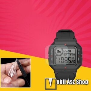 Xiaomi Amazfit Neo, TPU okosóra képernyővédő fólia, 1db, Clear, törlőkendővel kép