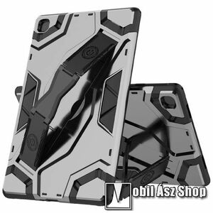 OTT! ARMOR TAB SHELL műanyag védő tok / hátlap - SZÜRKE - szilikon betétes, asztali tartó funkciós, csukópánt, ERŐS VÉDELEM! - SAMSUNG Galaxy Tab A7 10.4 (2020) (SM-T500/T505) / (2022) (SM-T509) kép