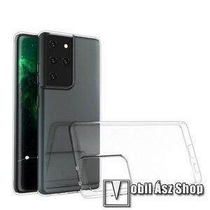 Szilikon védő tok / hátlap - ULTRAVÉKONY! 0.6mm - ÁTLÁTSZÓ - SAMSUNG Galaxy S21 Ultra 5G (SM-G998B/SM-G998B/DS) kép