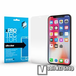 Xpro képernyővédő fólia - Clear - 1db, törlőkendővel, A képernyő sík részét védi! - APPLE iPhone 12 / APPLE iPhone 12 Pro - GYÁRI kép