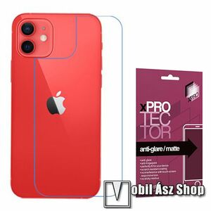 Xpro Hátlapvédő fólia - Anti-Glare - MATT! - 1db, törlőkendővel, A hátlap sík részét védi! - APPLE iPhone 12 mini - GYÁRI kép