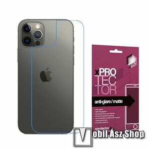 Xpro Hátlapvédő fólia - Anti-Glare - MATT! - 1db, törlőkendővel, A hátlap sík részét védi! - APPLE iPhone 12 Pro Max - GYÁRI kép