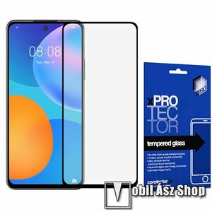 Xpro előlap védő karcálló edzett üveg - FEKETE - 9H, 0, 33mm, A teljes felületén tapad! - A TELJES KIJELZŐT VÉDI! - HUAWEI P smart (2021) / HUAWEI Y7a / Honor 10X Lite - GYÁRI kép