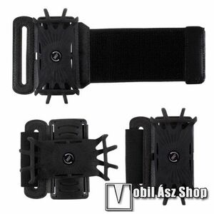 UNIVERZÁLIS SPORT tok / karpánt - FEKETE - 360°-ban forgatható, min. 135 x 65mm, max. 170 x 85mm méretű készülékekhez kép