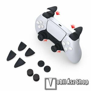 Analóg kar / ravasz / trigger védő szilikon kupak - 8db / 1szett, csúszásgátló - SONY Playstation 5 (PS5) kontrollerhez - FEKETE kép