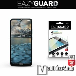 EAZYGUARD képernyővédő fólia - 2 db/csomag (Crystal/Antireflex MATT!) - törlőkendővel, A képernyő sík részét védi - NOKIA 2.4 - GYÁRI kép