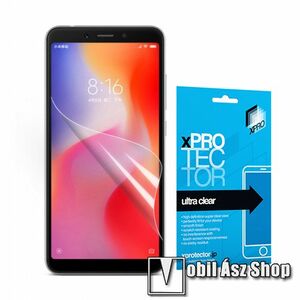 Xpro képernyővédő fólia - Clear - 1db, törlőkendővel, A képernyő sík részét védi! - Xiaomi Redmi 6 / Xiaomi Redmi 6A - GYÁRI kép